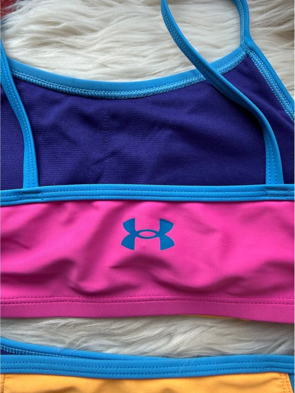 Under Armour Girls' Colorblock Two-Piece Swimsuit Size 12